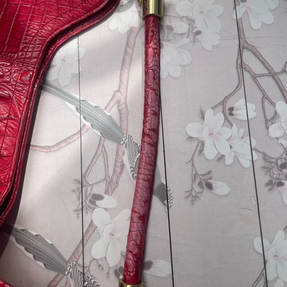 Brahmin Red Croc-Embossed Hobo Bag - Picture 6 of 10